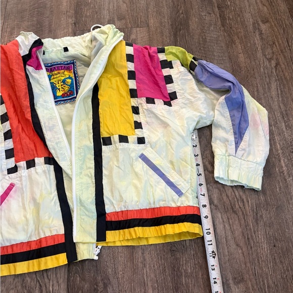 Vintage Colorful Geometric Women's Jumpsuit breakaway Velcro pants - Picture 8 of 10